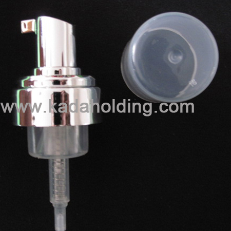 42mm Foam Pump With Silver Plating and Clear Overcap