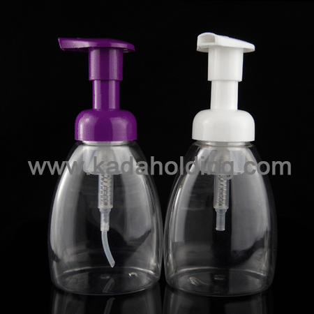 250ml clear PET foaming hand soap bottle with foamer dispenser
